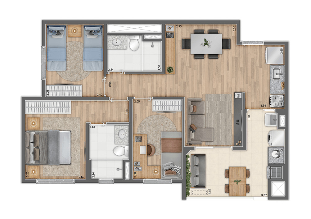 Apartamento à venda com 3 quartos, 70m² - Foto 18