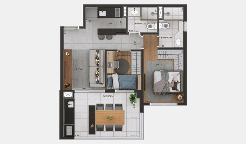 Apartamento à venda com 2 quartos, 57m² - Foto 29