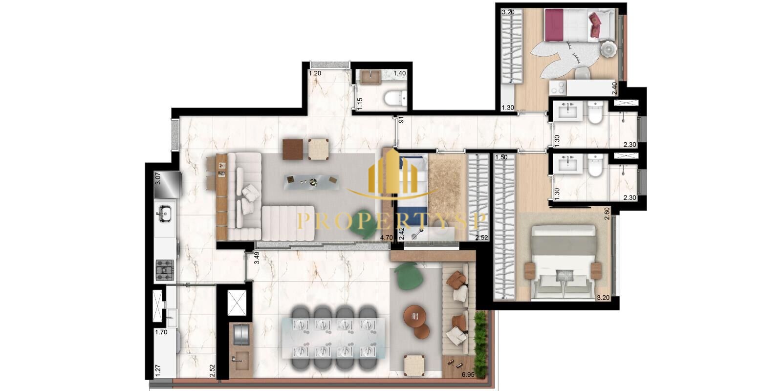 Apartamento à venda com 3 quartos, 105m² - Foto 32