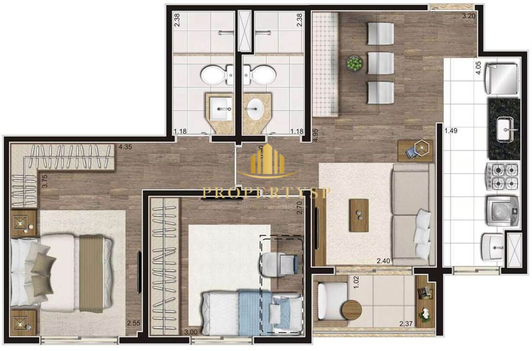 Apartamento à venda com 2 quartos, 65m² - Foto 7