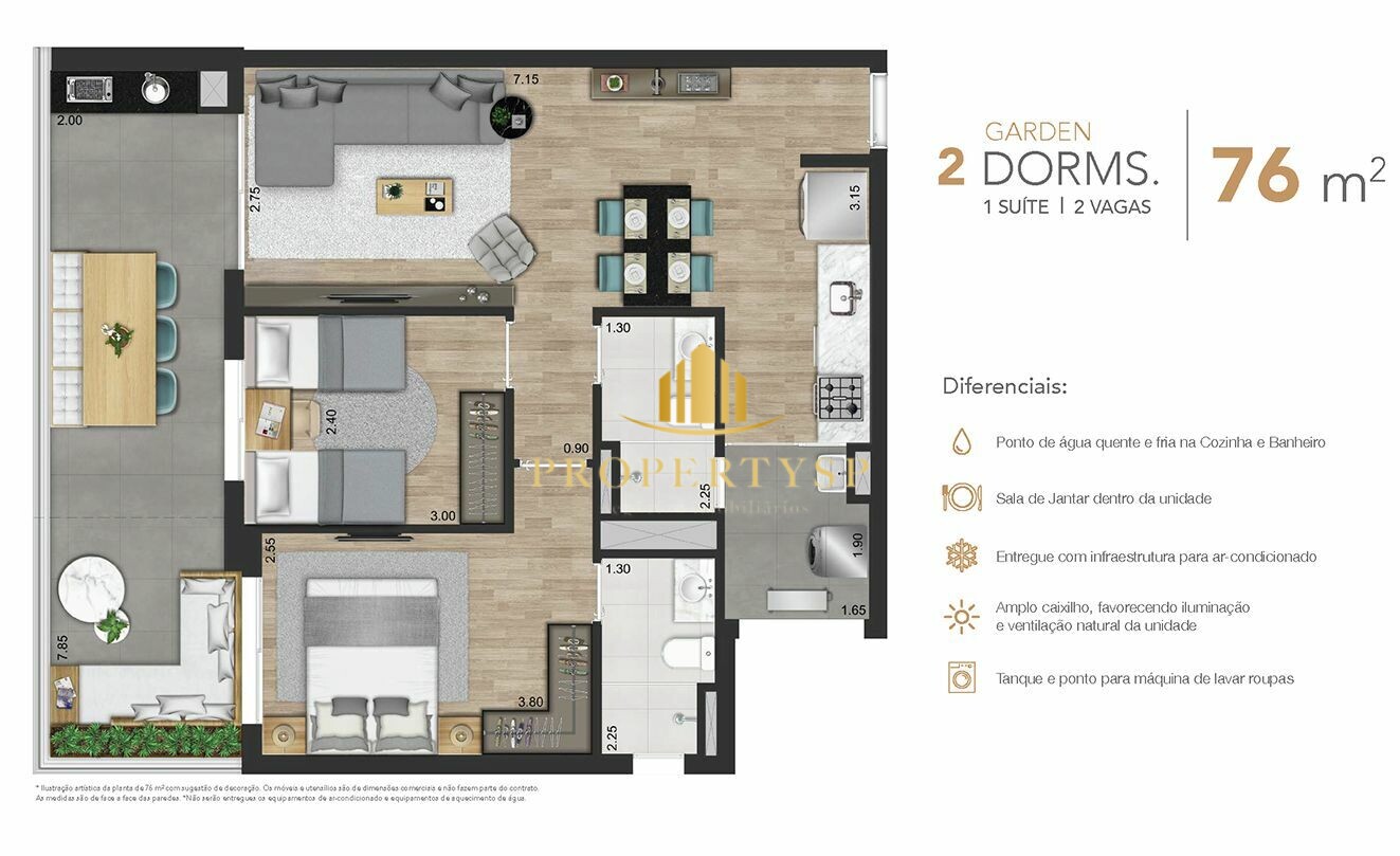 Apartamento à venda com 2 quartos, 76m² - Foto 19