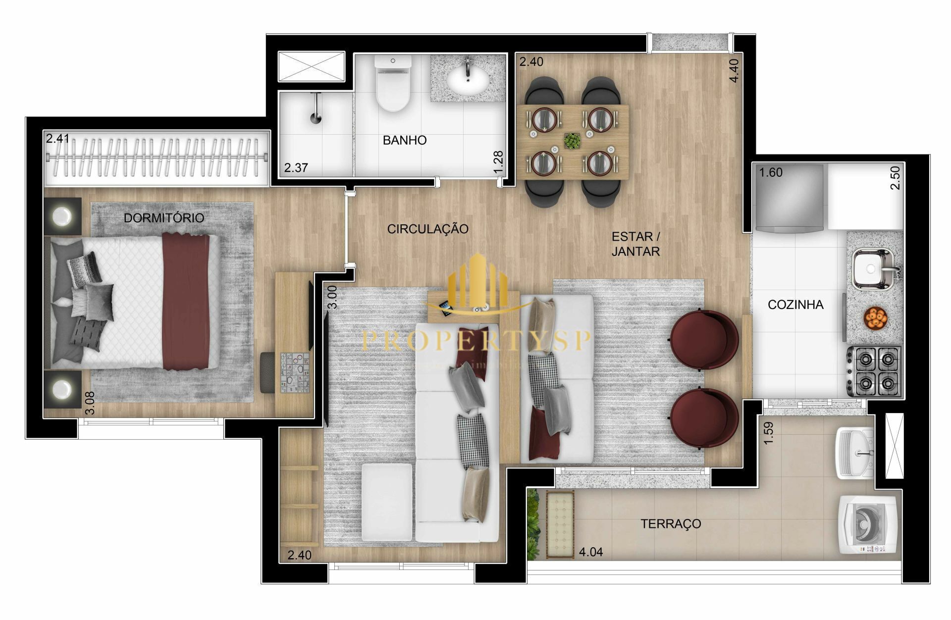 Apartamento à venda com 2 quartos, 39m² - Foto 9