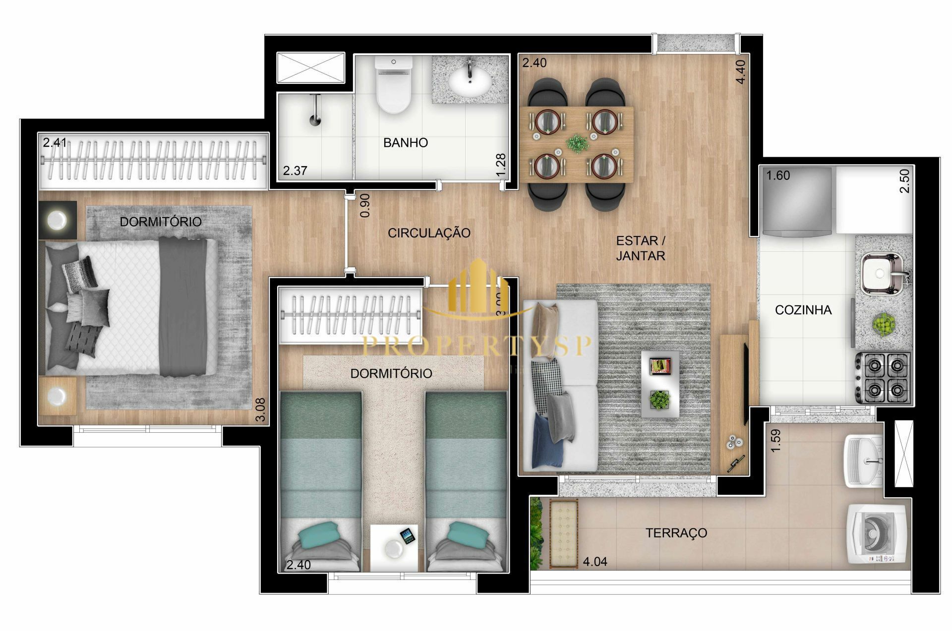 Apartamento à venda com 2 quartos, 39m² - Foto 8