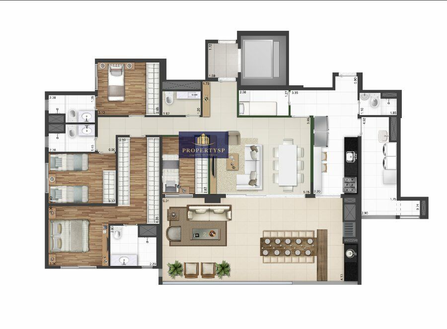 Apartamento à venda com 4 quartos, 173m² - Foto 9