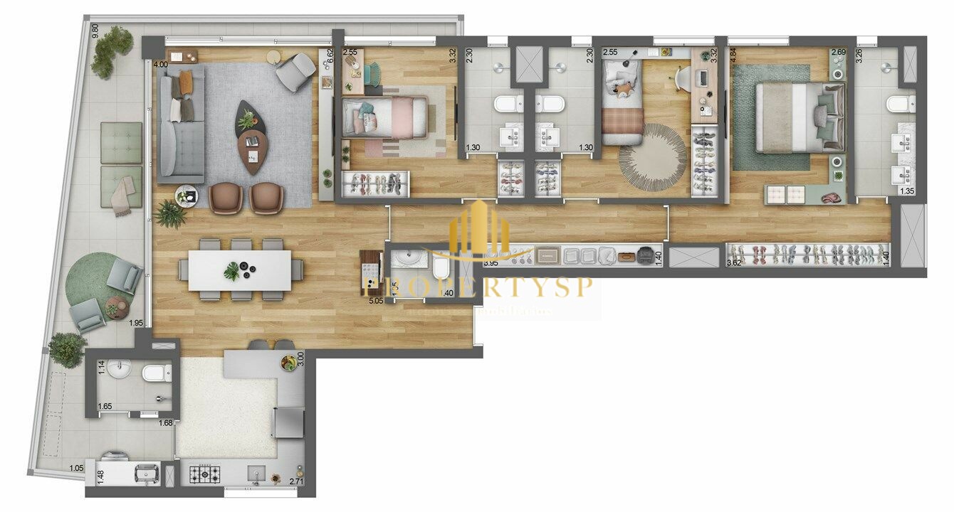 Apartamento à venda com 3 quartos, 254m² - Foto 19