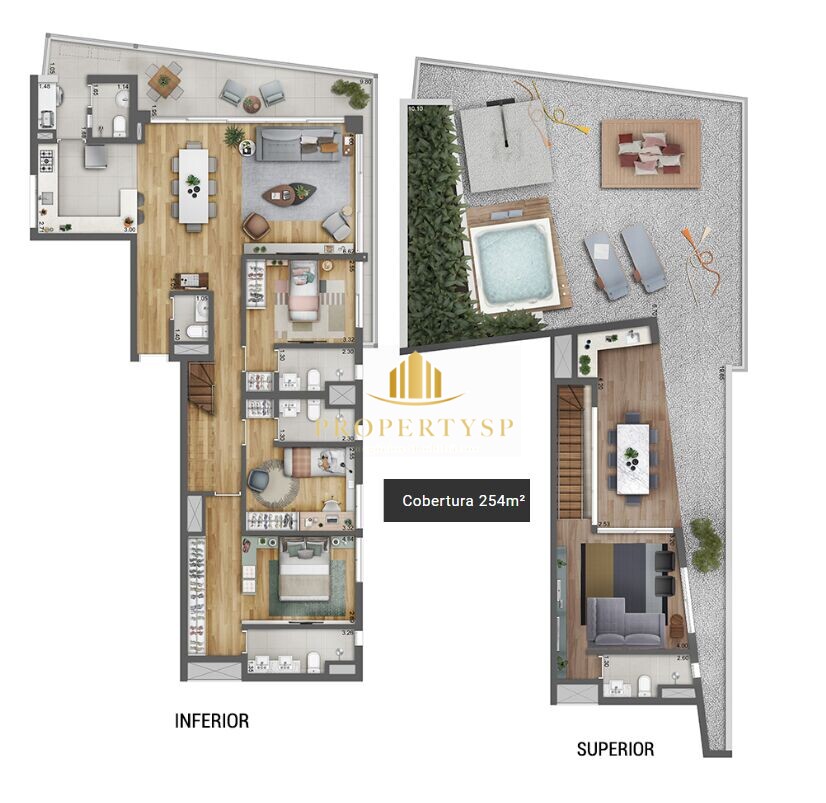 Apartamento à venda com 3 quartos, 254m² - Foto 3