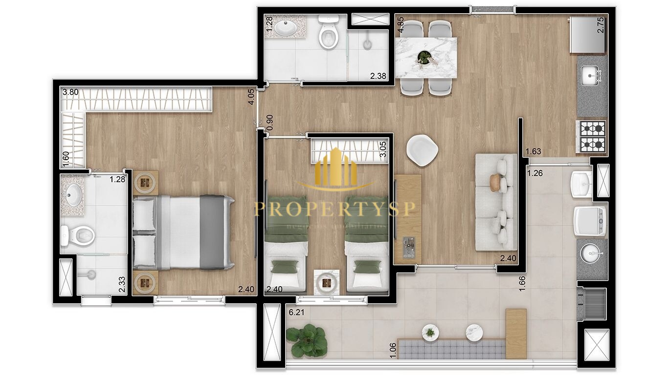 Apartamento à venda com 2 quartos, 63m² - Foto 11