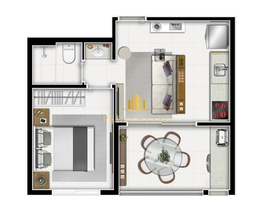 Apartamento à venda com 1 quarto, 35m² - Foto 5