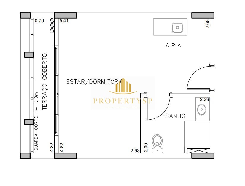 Apartamento à venda com 1 quarto, 32m² - Foto 4