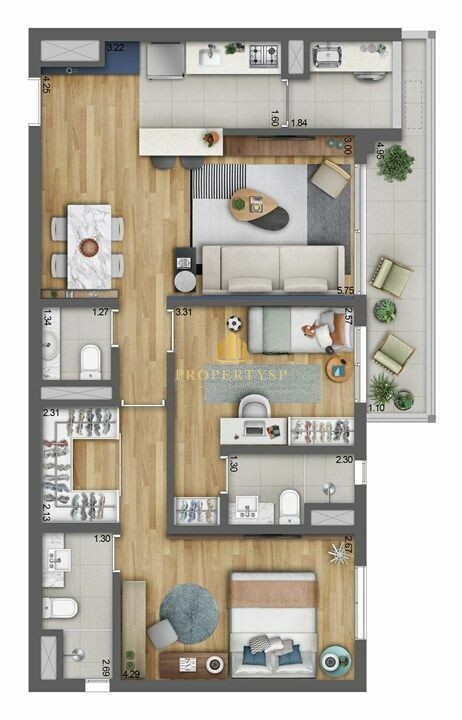 Apartamento à venda com 3 quartos, 131m² - Foto 19