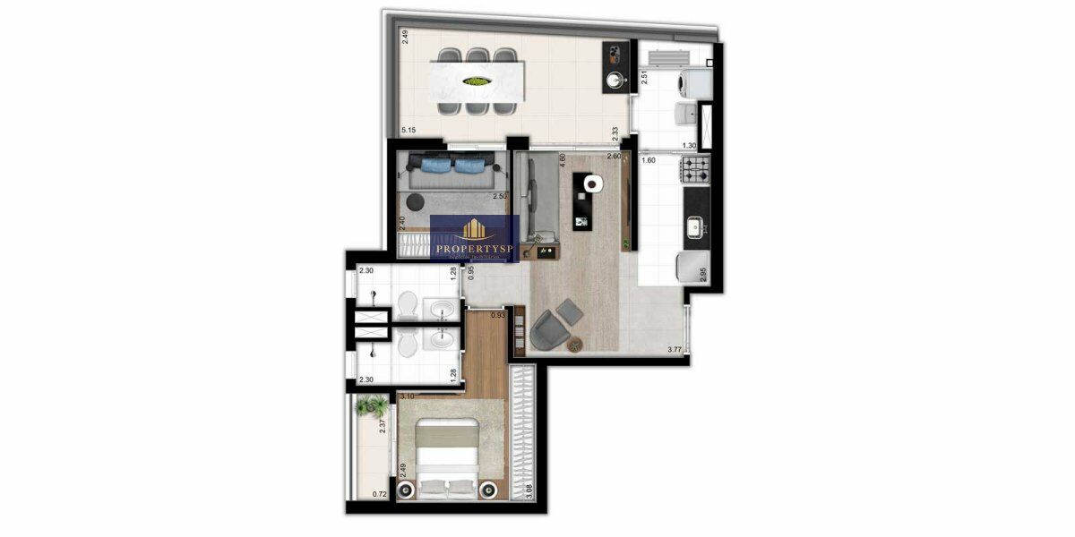 Apartamento à venda com 2 quartos, 71m² - Foto 5