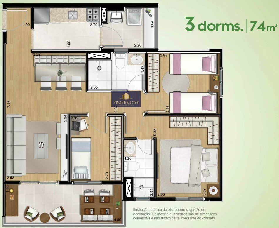 Apartamento à venda com 3 quartos, 74m² - Foto 20