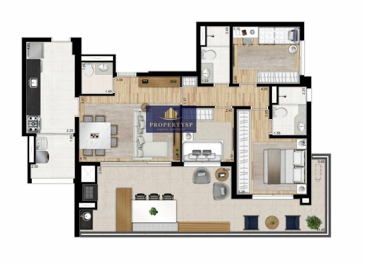 Apartamento à venda com 2 quartos, 118m² - Foto 5