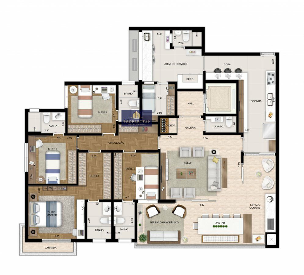 Apartamento à venda com 4 quartos, 175m² - Foto 17