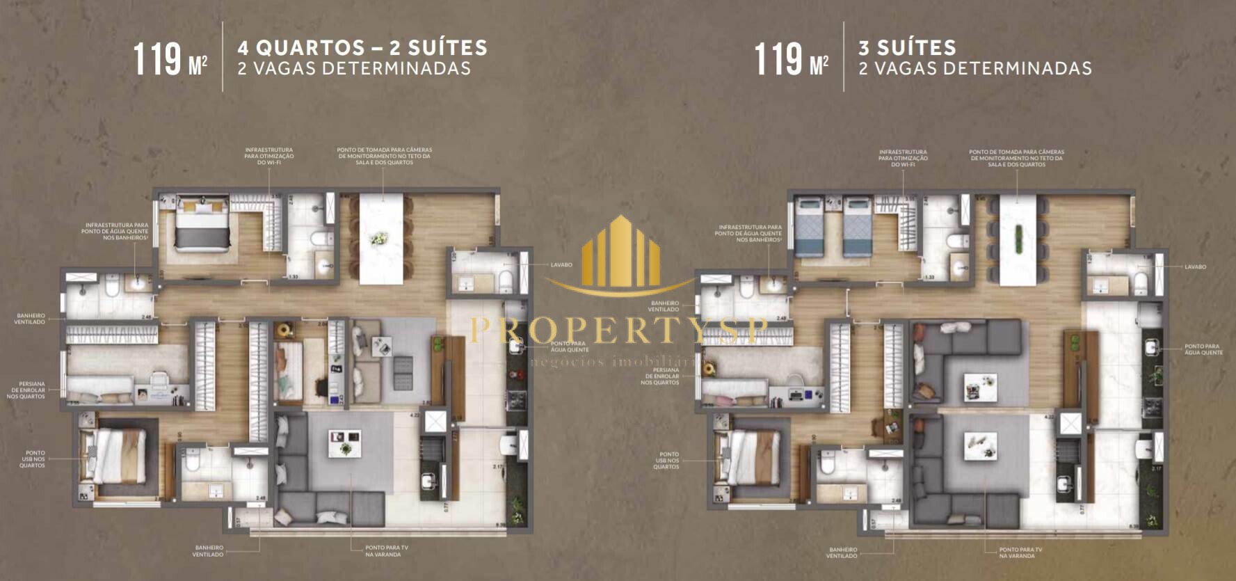 Apartamento à venda com 3 quartos, 119m² - Foto 2