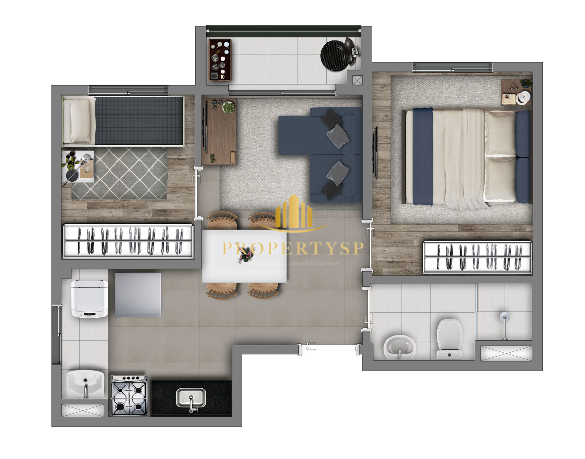 Apartamento à venda com 2 quartos, 37m² - Foto 3