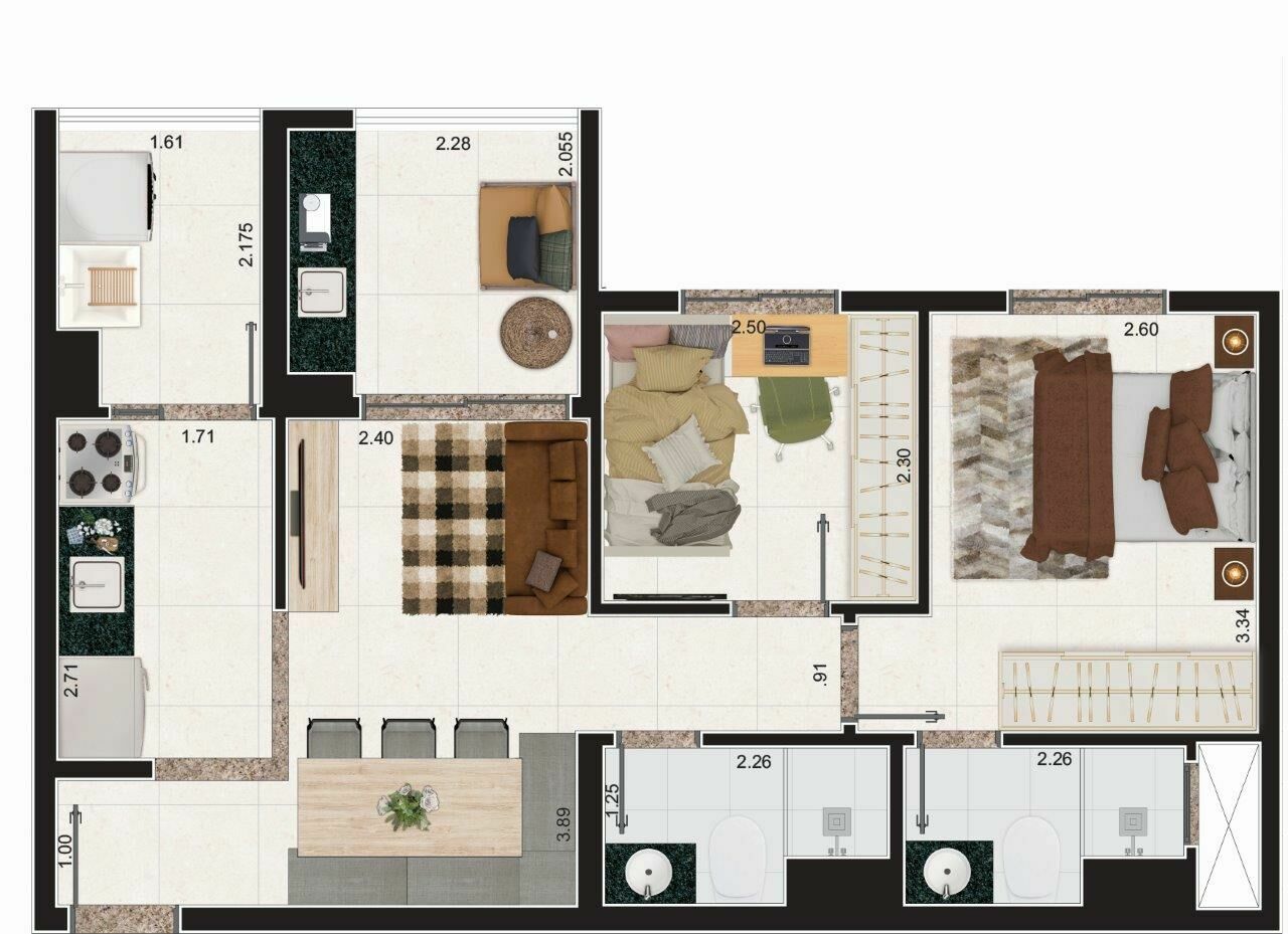 Apartamento à venda com 2 quartos, 56m² - Foto 19