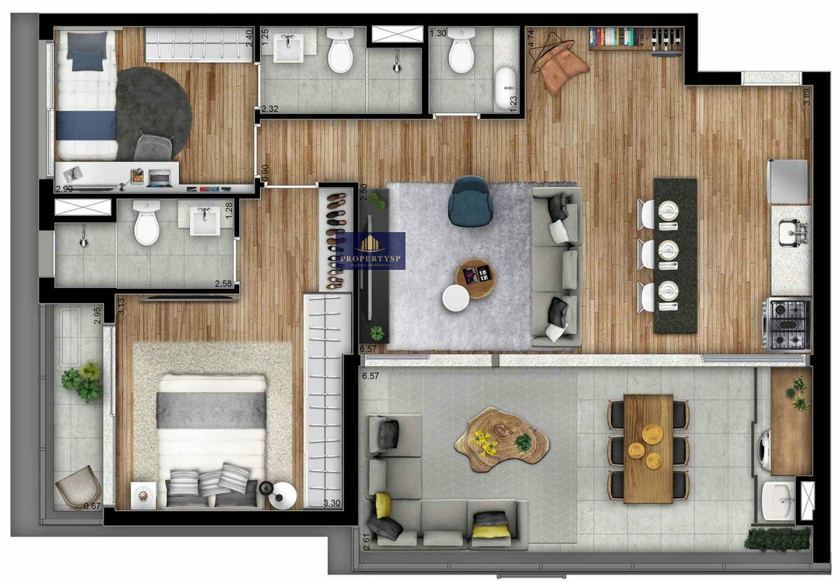 Apartamento à venda com 2 quartos, 88m² - Foto 7