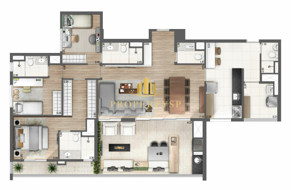 Apartamento à venda com 4 quartos, 149m² - Foto 7