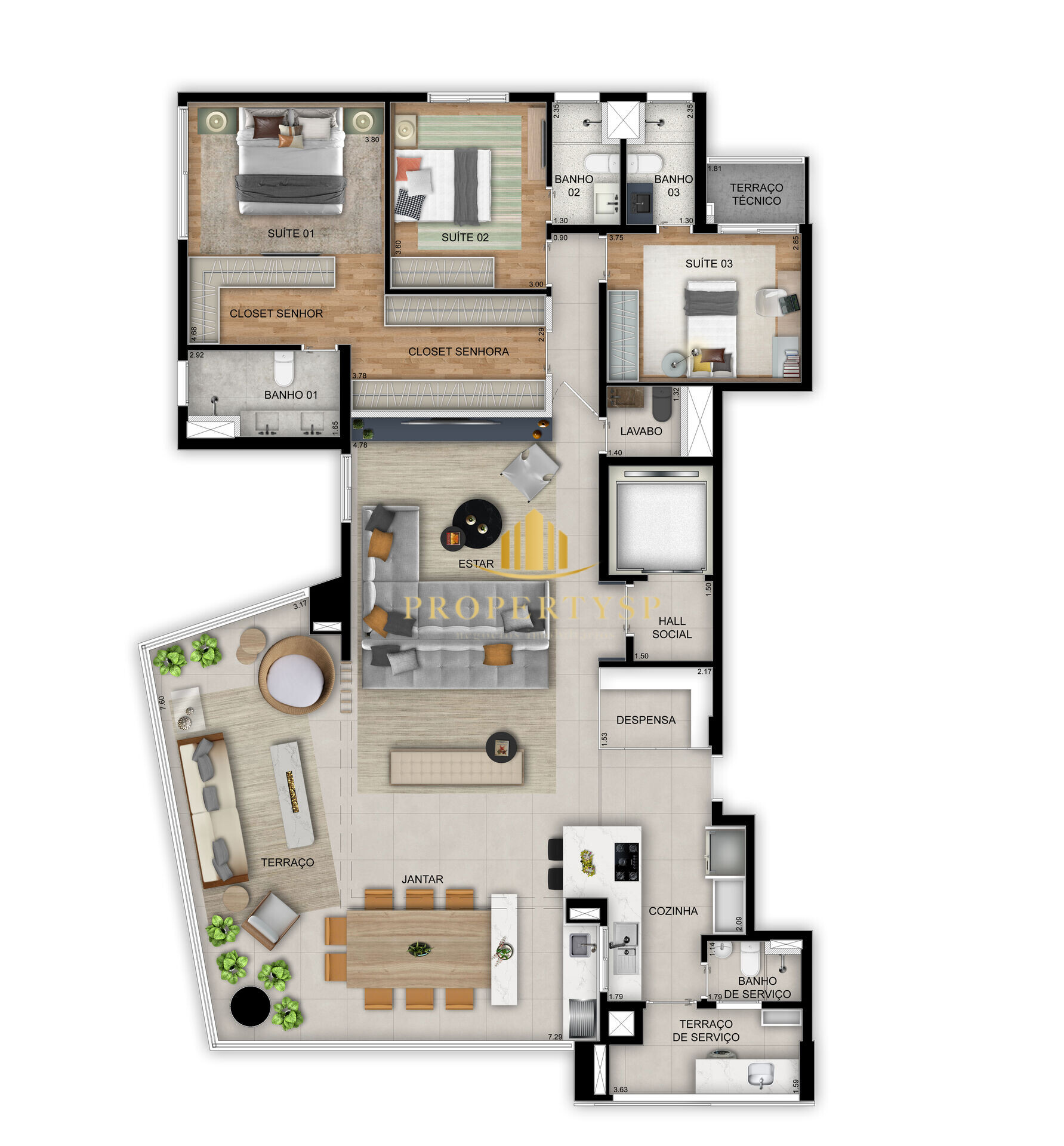 Apartamento à venda com 4 quartos, 195m² - Foto 32