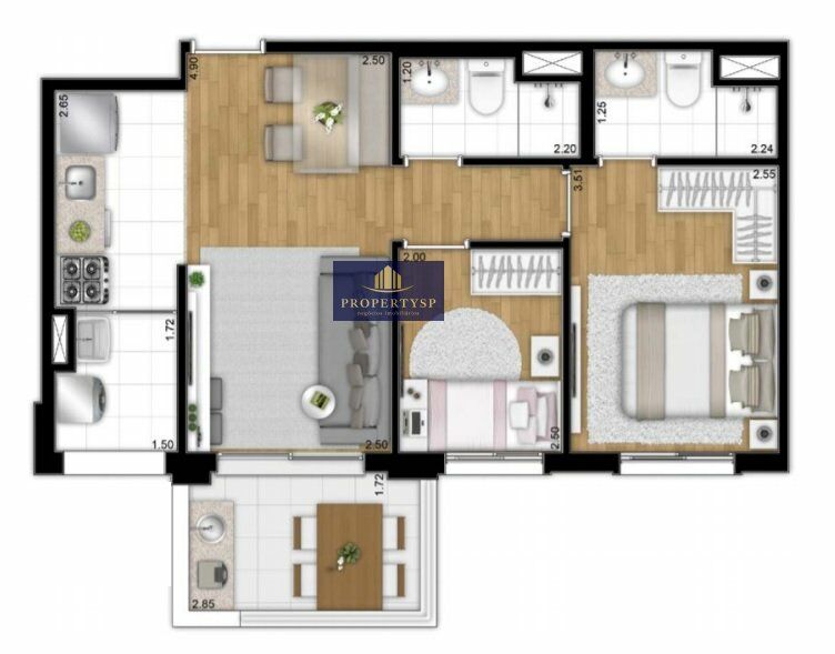 Apartamento à venda com 2 quartos, 52m² - Foto 19