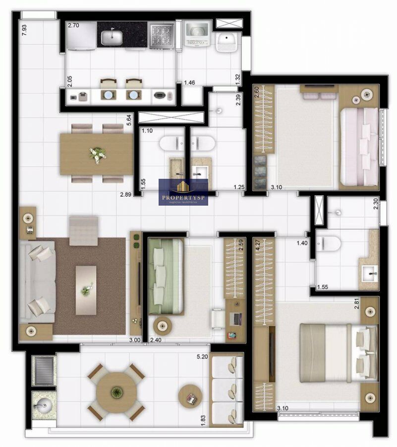 Apartamento à venda com 2 quartos, 119m² - Foto 15