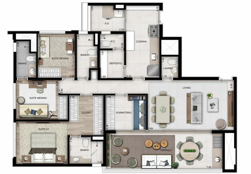 Apartamento à venda com 4 quartos, 131m² - Foto 14