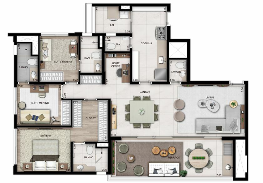 Apartamento à venda com 4 quartos, 131m² - Foto 13