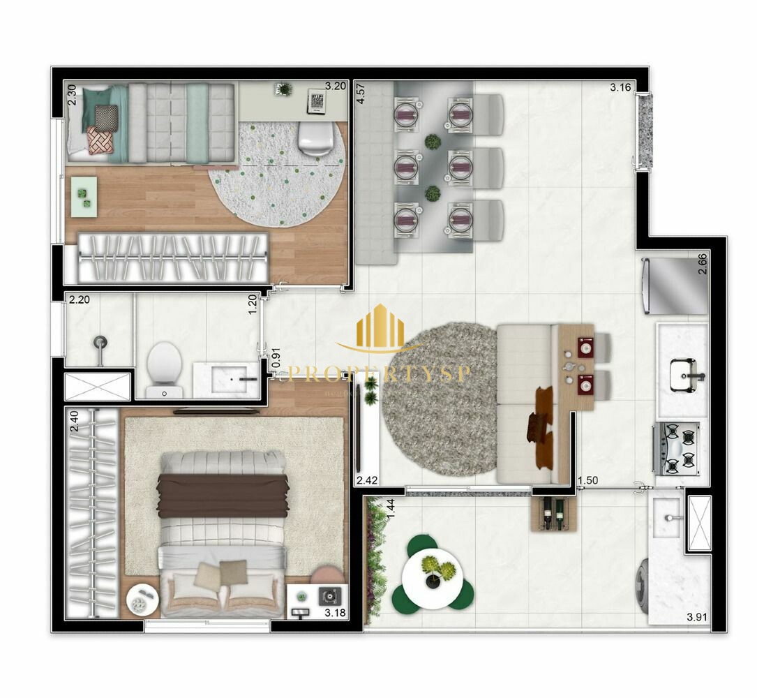 Apartamento à venda com 2 quartos, 45m² - Foto 4