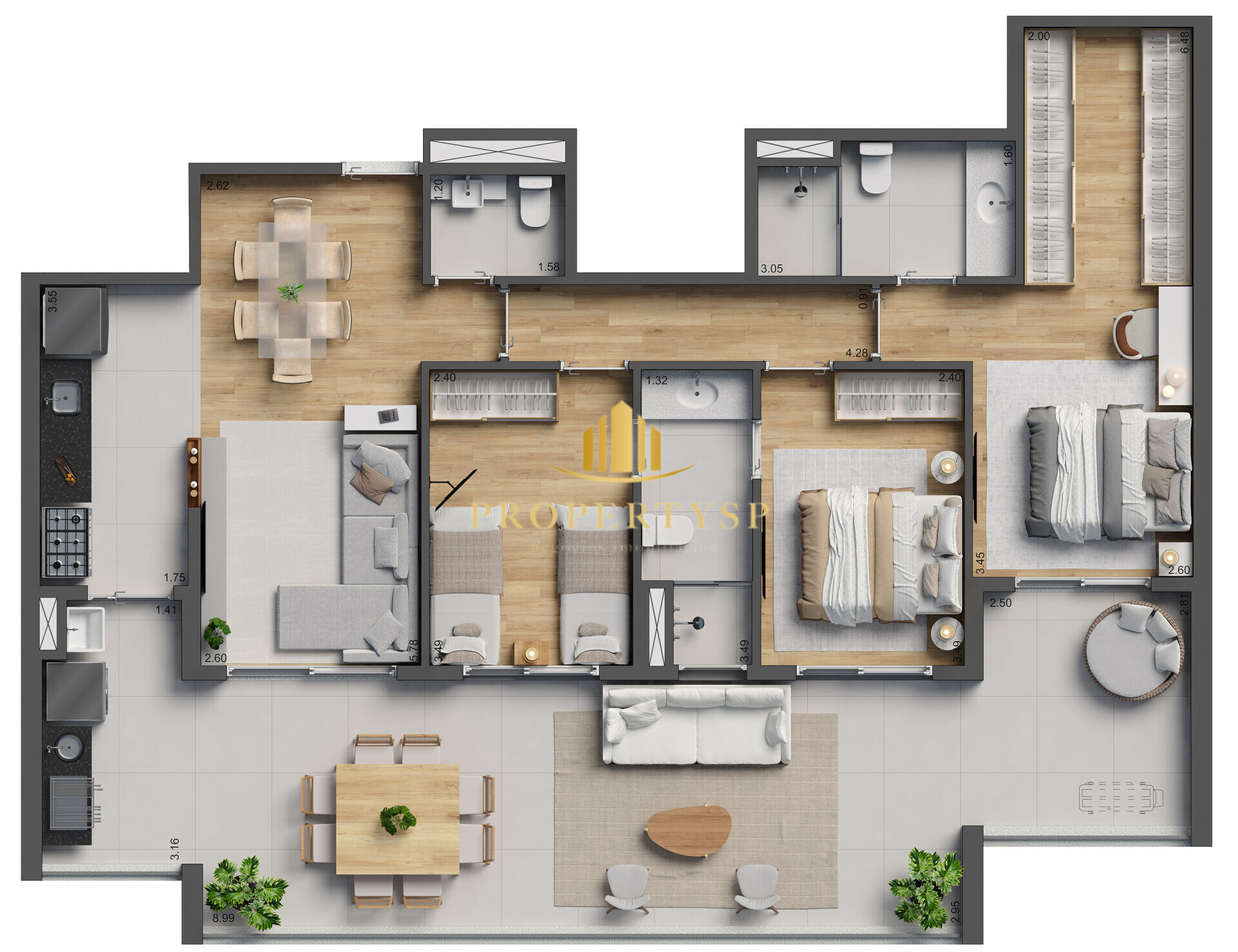 Apartamento à venda com 3 quartos, 122m² - Foto 8