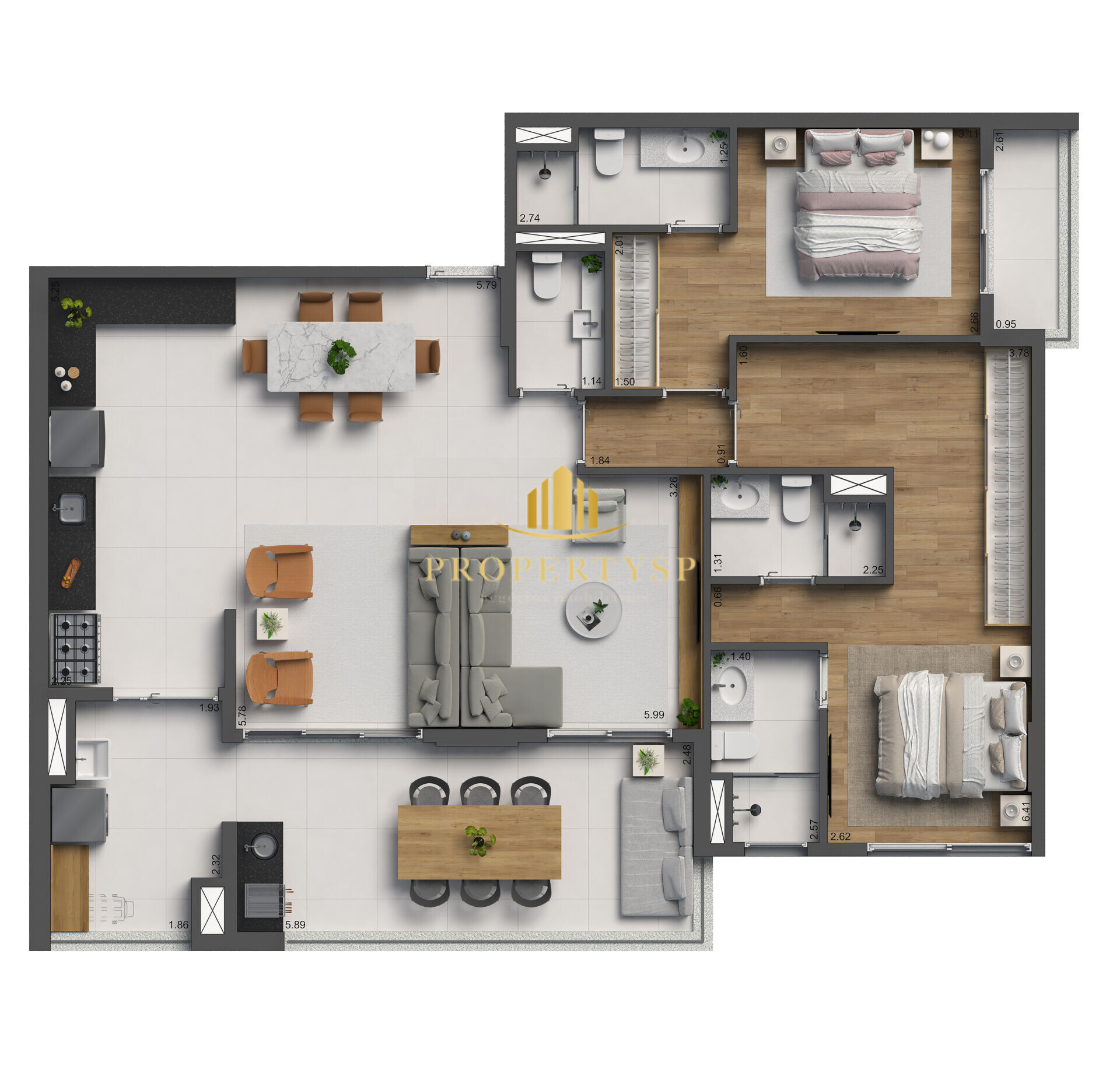 Apartamento à venda com 3 quartos, 122m² - Foto 7