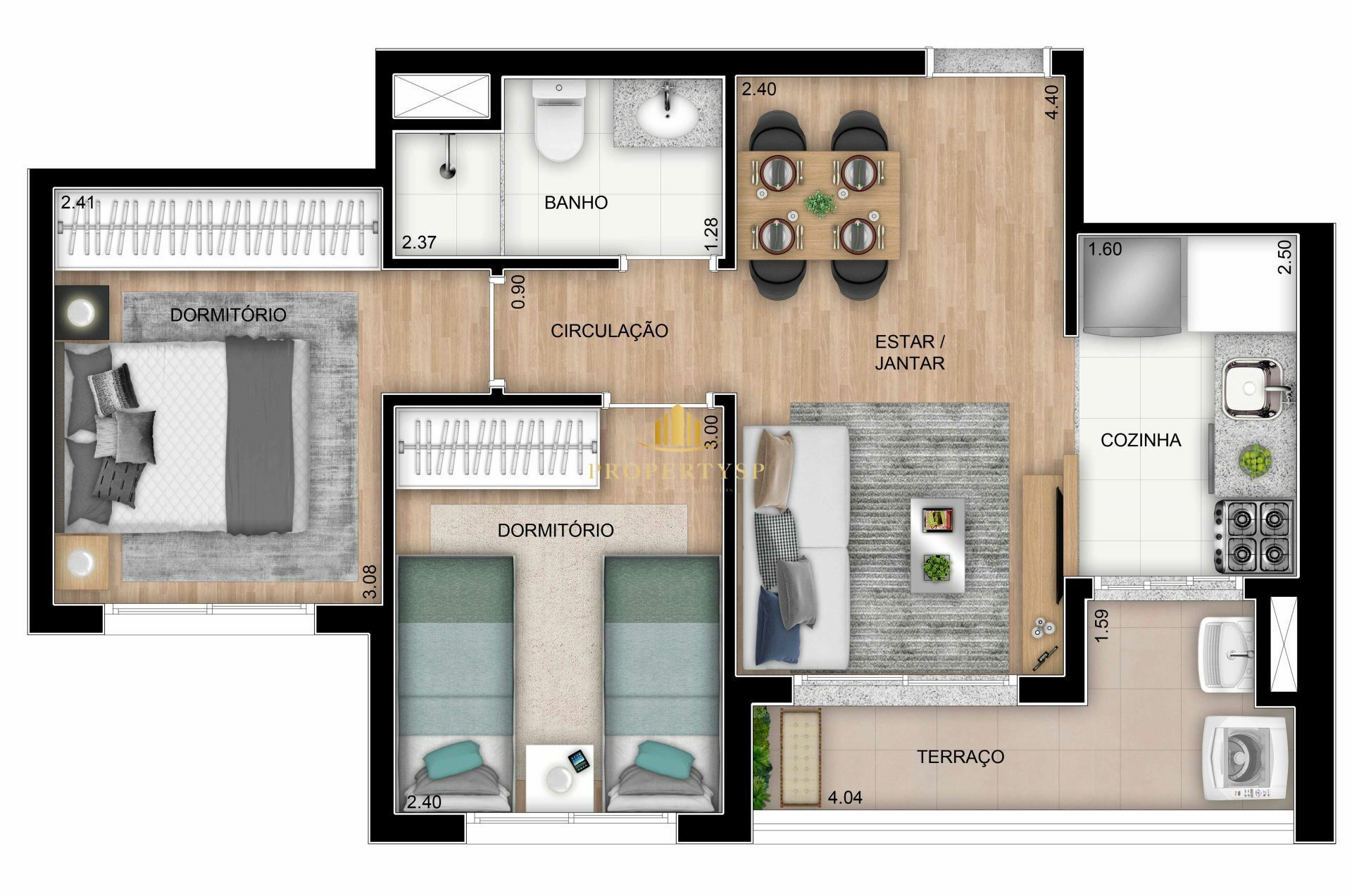 Apartamento à venda com 2 quartos, 39m² - Foto 7