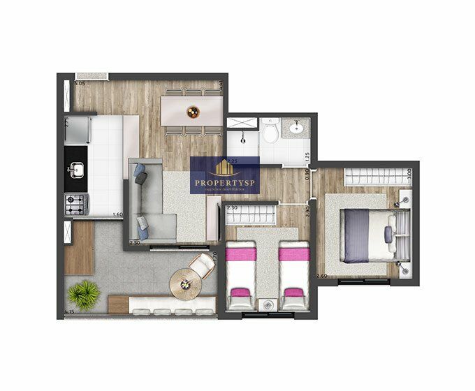 Apartamento à venda com 2 quartos, 51m² - Foto 6