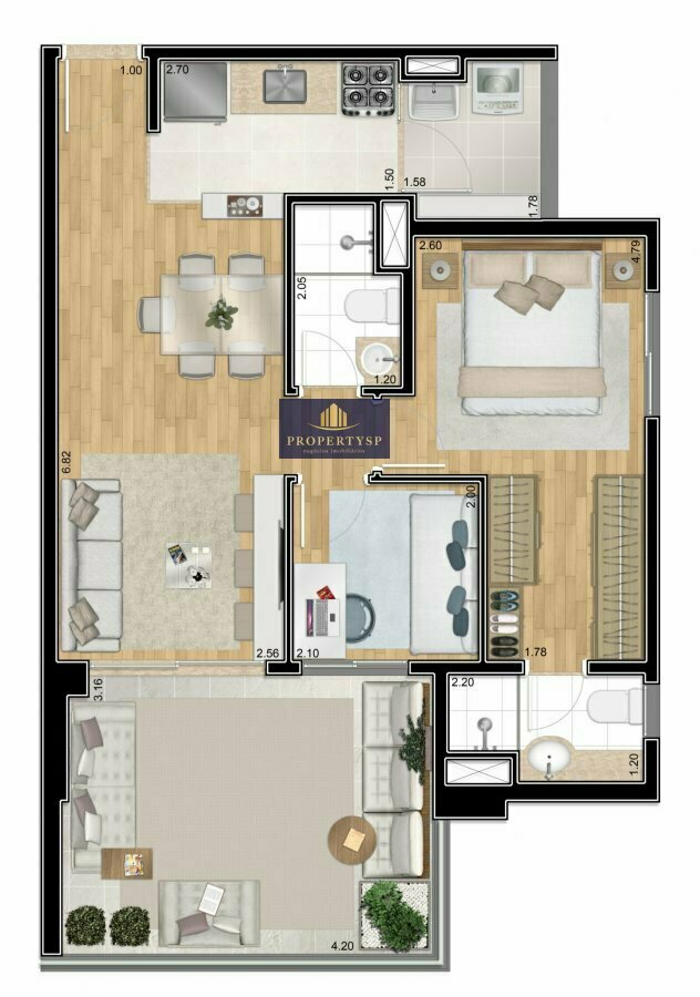 Apartamento à venda com 2 quartos, 65m² - Foto 7