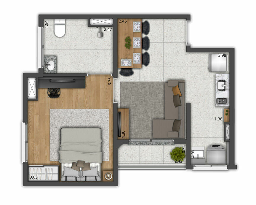 Apartamento à venda com 2 quartos, 39m² - Foto 14