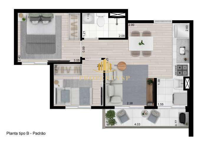 Apartamento à venda com 2 quartos, 41m² - Foto 5