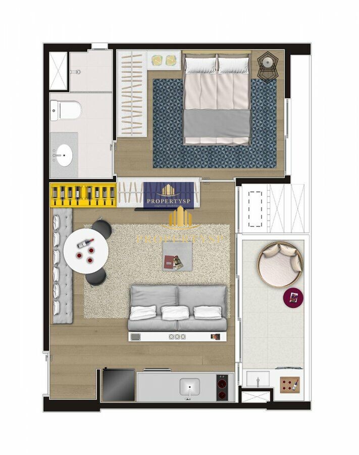 Apartamento à venda com 1 quarto, 35m² - Foto 7