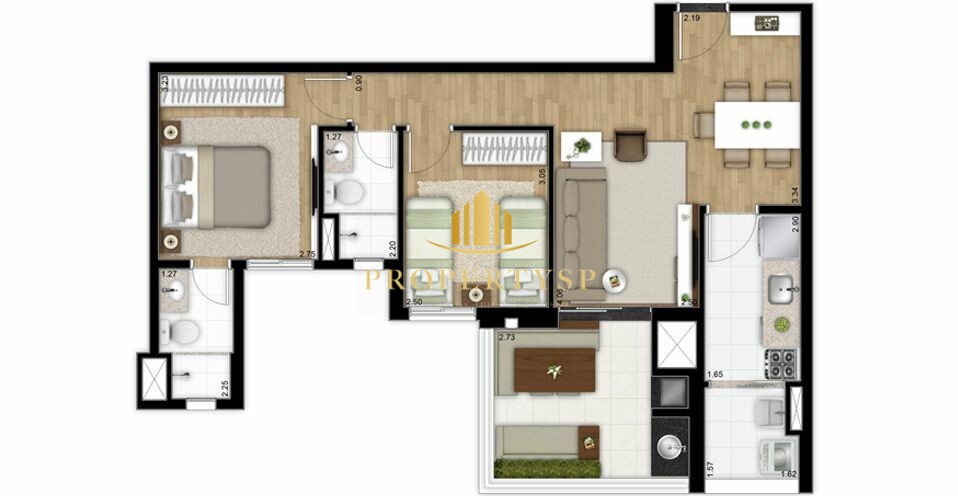 Apartamento à venda com 2 quartos, 69m² - Foto 12