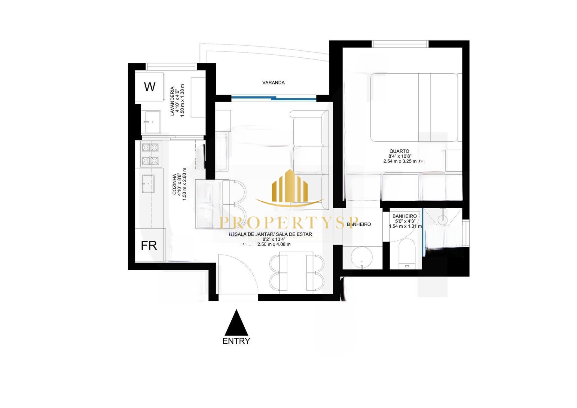 Apartamento à venda com 1 quarto, 33m² - Foto 3