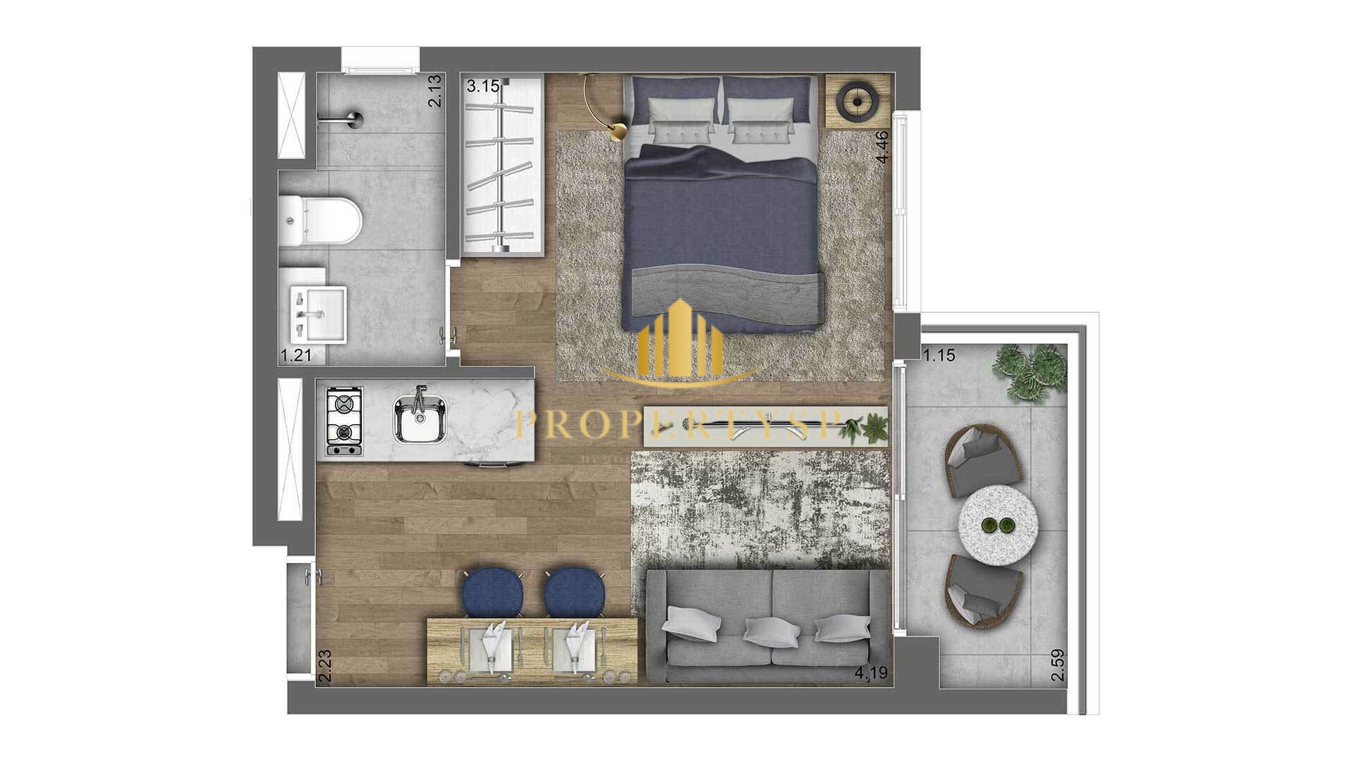 Apartamento à venda com 1 quarto, 40m² - Foto 16