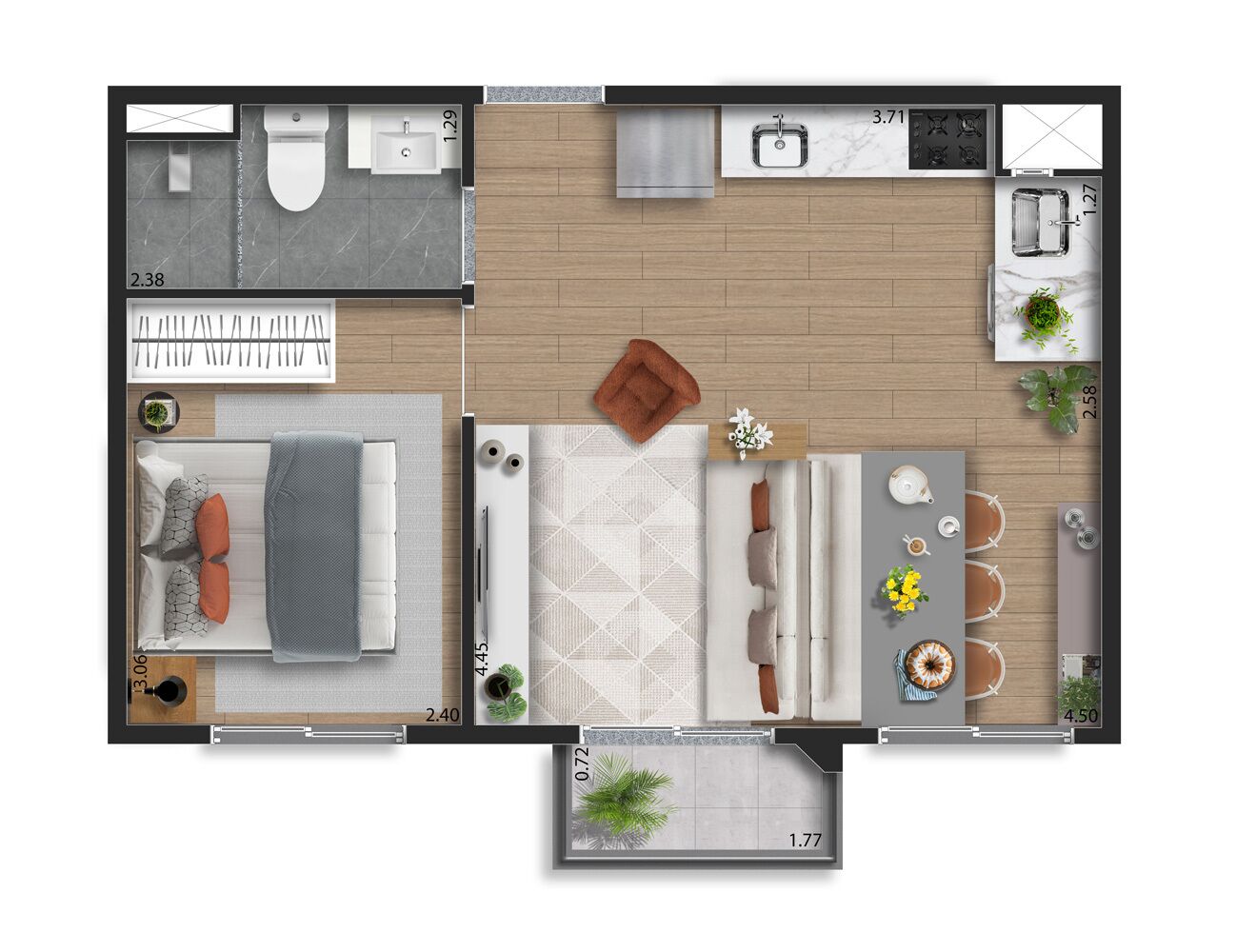 Apartamento à venda com 2 quartos, 35m² - Foto 14