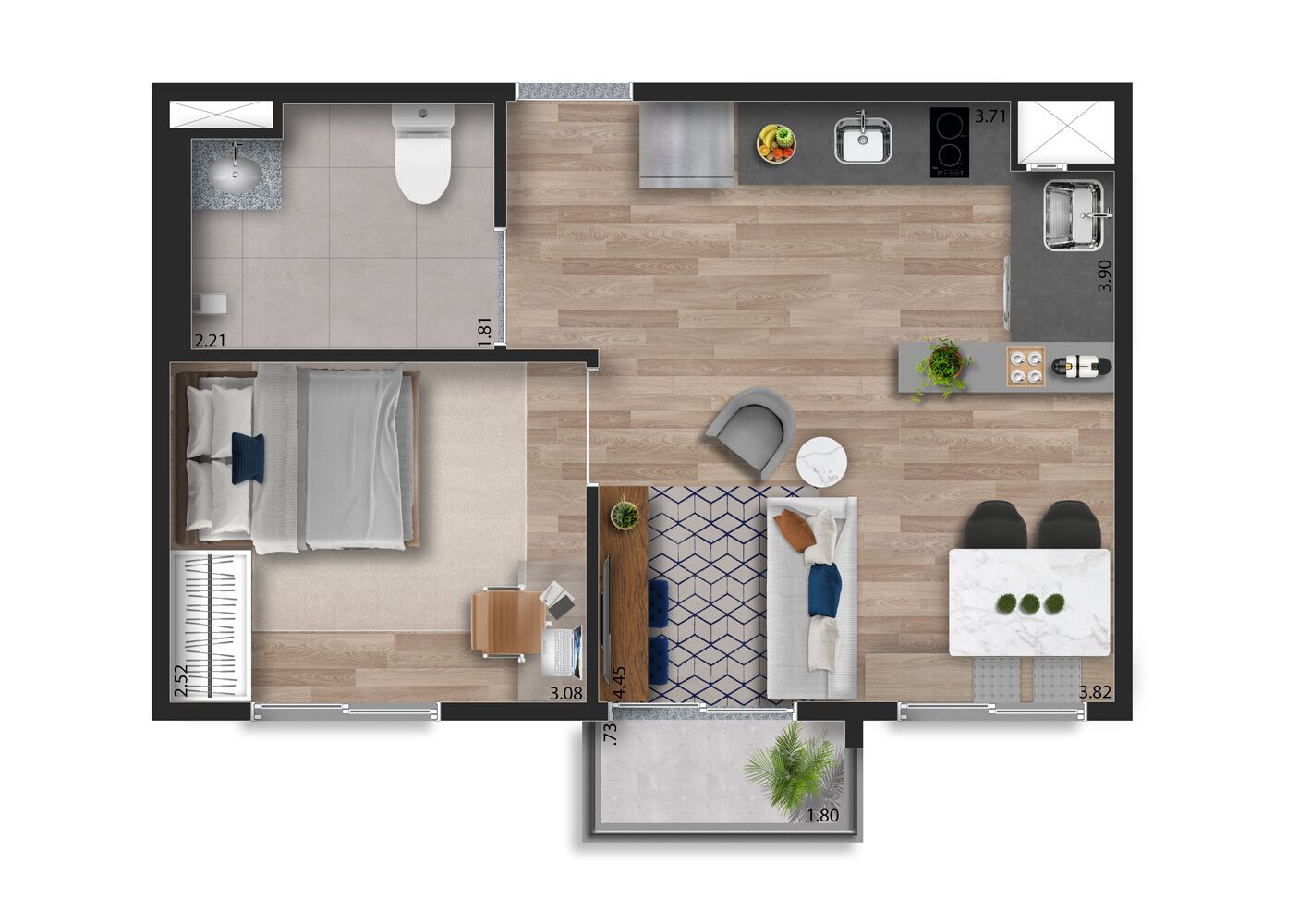 Apartamento à venda com 2 quartos, 35m² - Foto 15