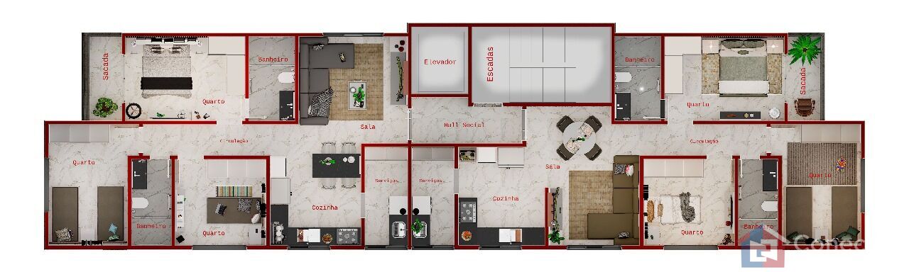 Apartamento à venda com 3 quartos, 83m² - Foto 26