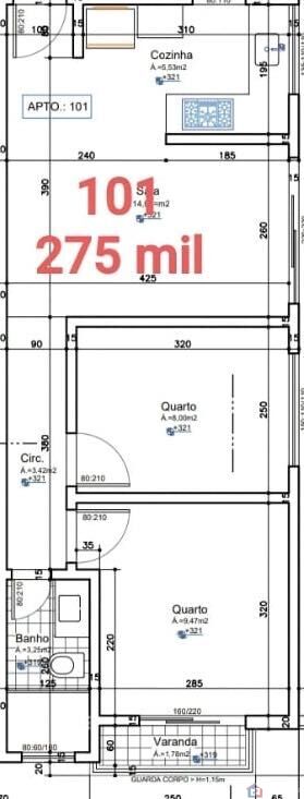 Apartamento à venda com 2 quartos, 56m² - Foto 2