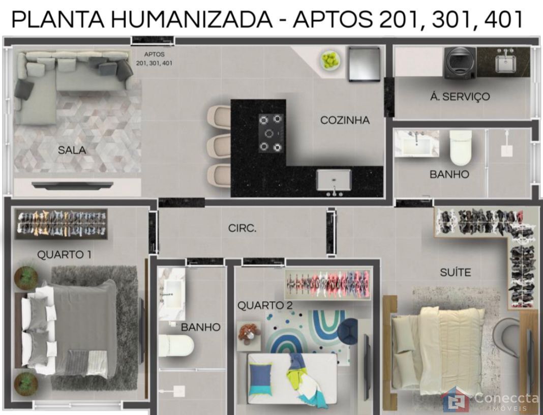 Apartamento, 2 quartos, 72 m² - Foto 2