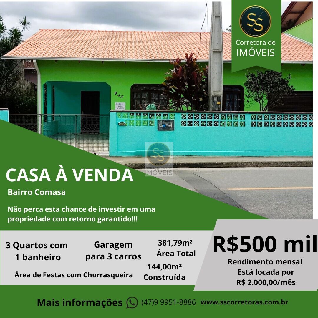 Casa de 3 quartos, 144m² no bairro Comasa, em Joinville | Eu Corretor