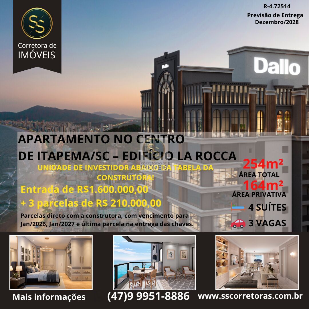 Apartamento de 4 quartos, 164m² no bairro Centro, em Itapema | Eu Corretor