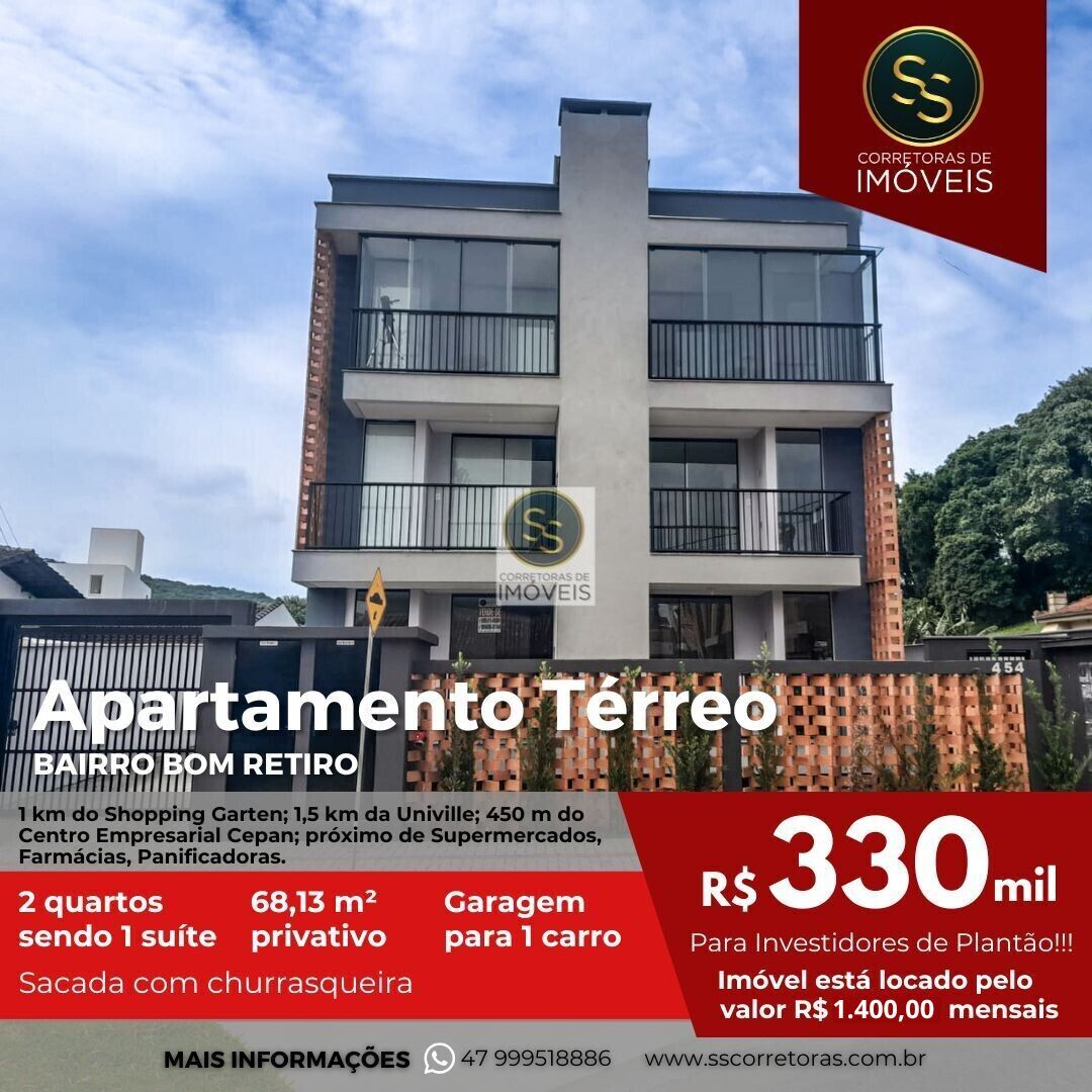 Apartamento de 2 quartos, 68m² no bairro Bom Retiro, em Joinville | Eu Corretor