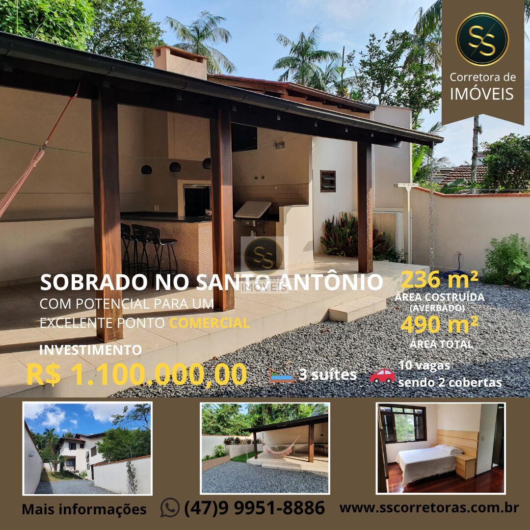 Casa de 3 quartos, 236m² no bairro Santo Antônio, em Joinville | Eu Corretor