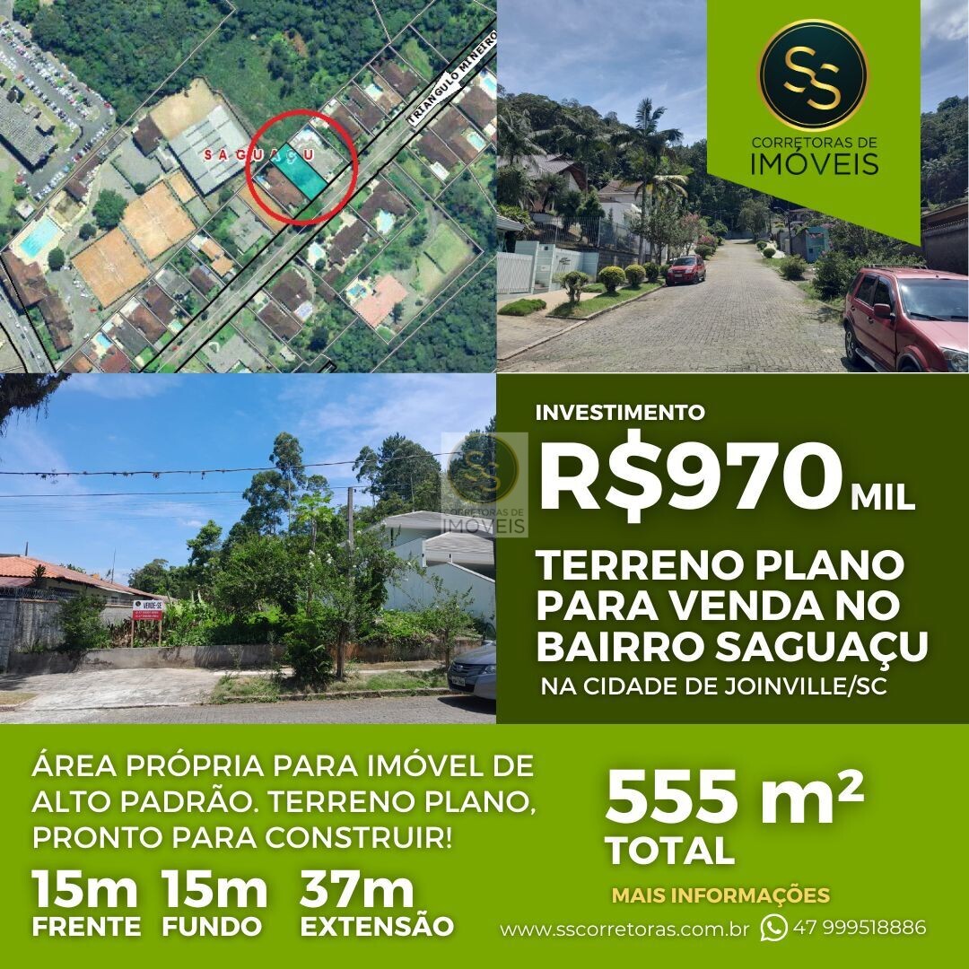 Lote/Terreno de 555m² no bairro Saguaçu, em Joinville | Eu Corretor